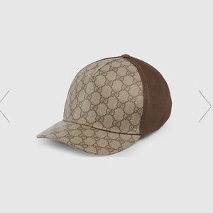 Gucci Beige and Brown Monogram Hat